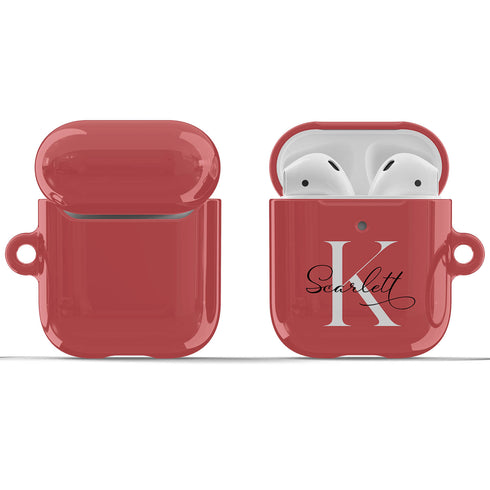 Monogram Personalized Light Solid AirPods Case